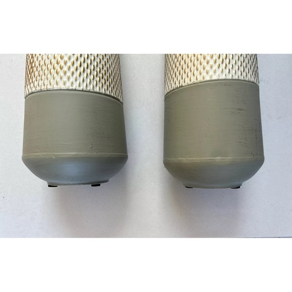 New GLITZHOME Farmhouse Modern Vase Set Of 2 16 & 18" Metal Large Contemporary - Picture 4 of 10